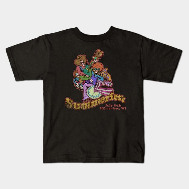 SummerFest July 8-16, Milwaukee, WI Kids T-Shirt by offsetvinylfilm